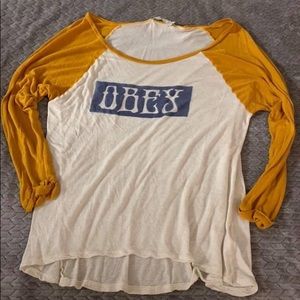 Obey baseball T